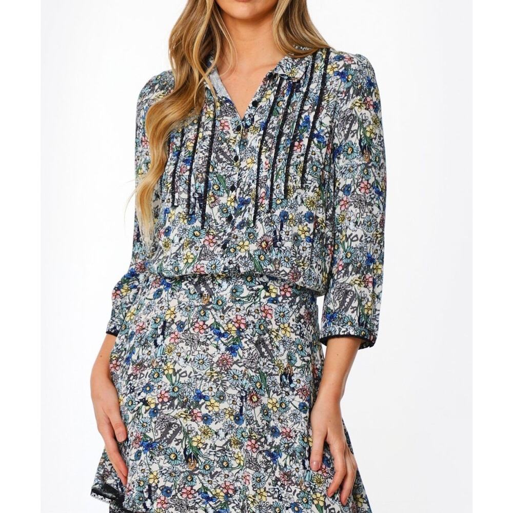 Zadig & Voltaire Dainty Dress Womens Small Lace Floral Modest Feminine Church - Picture 4 of 16